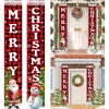 Joyeux noël porte bannière décoration 2025 décor de noël pour la maison noël suspendus ornements Navidad Noel cadeaux nouvel an 2026