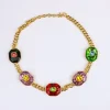 ensemble de bijoux en cristal pour femmes, collier et boucles d'oreilles de luxe léger, accessoires dopamine colorés