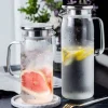 Bouilloire en Verre Borosilicate de Grande Capacité, Théière, Degré de Chaleur, pour Thé, Jus, Eau, 1200ml, 1600ml