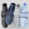 1/3/6 paires hommes cheville chaussettes rayé sport cheville chaussettes anti dérapant sport football course randonnée vélo chaussette