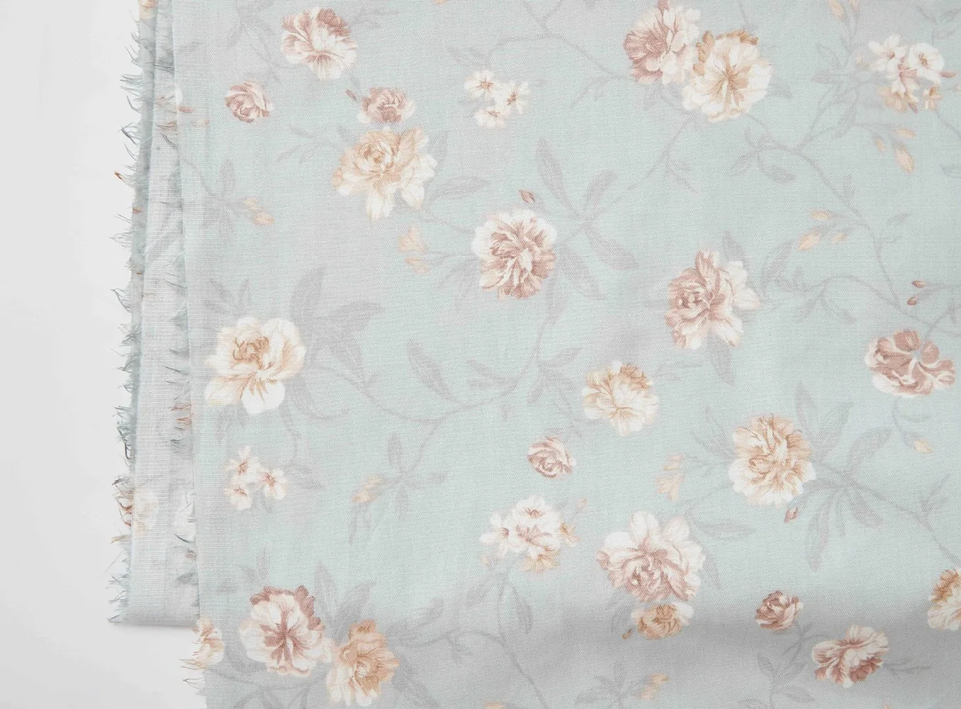 petit tissu sergé imprimé floral gris kaki 160x50cm, tissu à coudre en coton doux et durable 40s petit tissu sergé imprimé floral gris kaki 160x50cm, tissu à coudre en coton doux et durable 40s