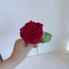 bouquet de fleurs au crochet, bourgeons de roselle mignons, tissé à la main, décor créatif de bouquet de fête de mariage