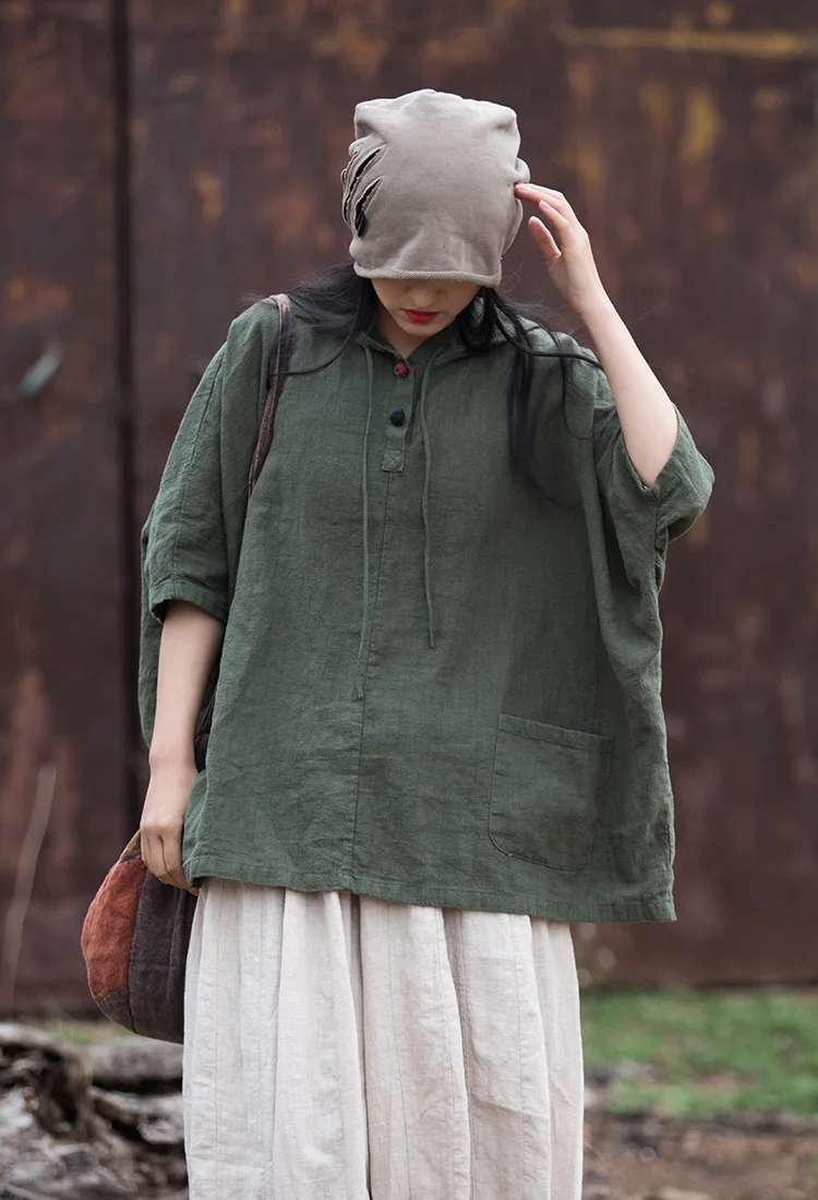 yasuk chemises décontractées d'été pour femmes, t shirts adt pull, cœur doux, sport, coton, lin, manteau de thé à capuche, solide, style chinois rétro yasuk chemises décontractées d'été pour femmes, t shirts adt pull, cœur doux, sport, coton, lin, manteau de thé à capuche, solide, style chinois rétro