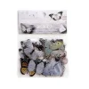 journamm 40 pièces/paquet papillon série autocollants art collage indésirable journal bricolage scrapbooking pet étanche artisanat esthétique autocollants