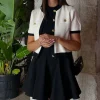 hh décontracté femmes solide tricoté cardigan 2025 mode classique col rond simple boutonnage à manches courtes pull manteau hauts
