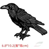 Écusson de corbeau brodé à repasser, décoration de vêtements