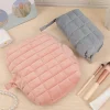 sacs cosmétiques japonais en coton matelassé pour femmes, poudres de maquillage, forme d'oreiller, sac de rangement souple, multifonction, trousse de toilette de voyage en fourrure