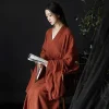 robe hanfu en coton et lin pour femmes, ensemble hanfu traditionnel chinois, costume de carnaval d'halloween cosplay, robe hanfu rouge pour femmes