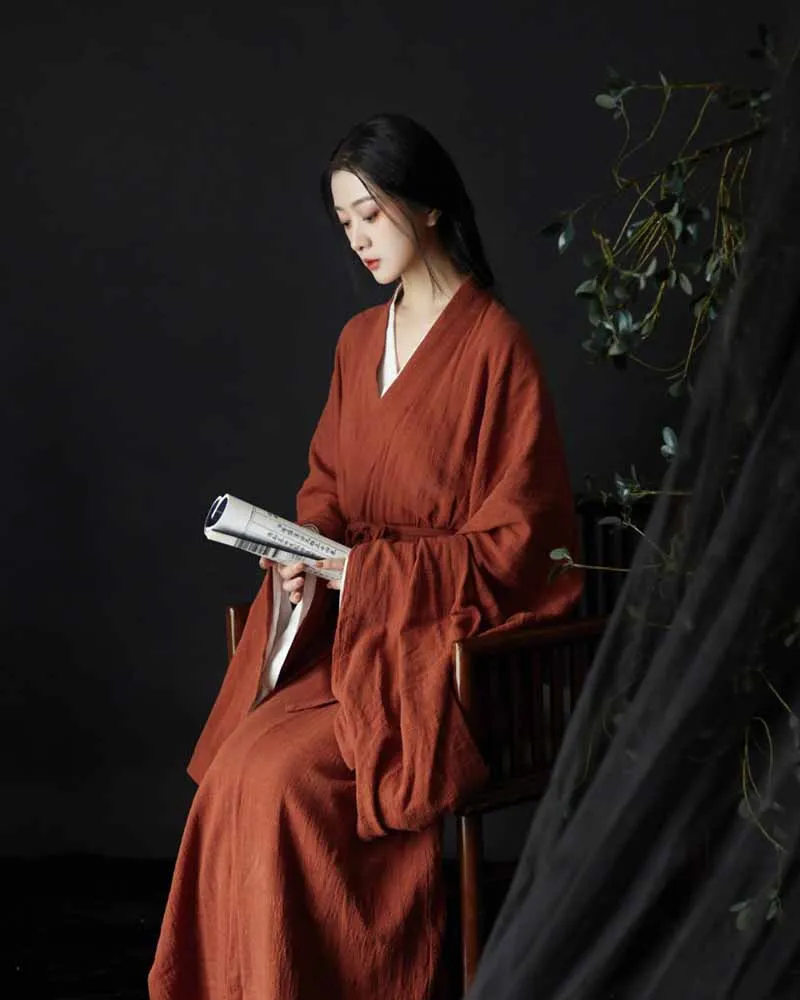 robe hanfu en coton et lin pour femmes, ensemble hanfu traditionnel chinois, costume de carnaval d'halloween cosplay, robe hanfu rouge pour femmes robe hanfu en coton et lin pour femmes, ensemble hanfu traditionnel chinois, costume de carnaval d'halloween cosplay, robe hanfu rouge pour femmes