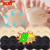 Coussinets d’avant-pied à cinq orteils pour femmes, demi-semelles à talons hauts, soins de la douleur au pied, absorbe les chocs, chaussettes, coussinet d’orteils de massage, 8 pièces Coussinets d’avant-pied à cinq orteils pour femmes, demi-semelles à talons hauts, soins de la douleur au pied, absorbe les chocs, chaussettes, coussinet d’orteils de massage, 8 pièces