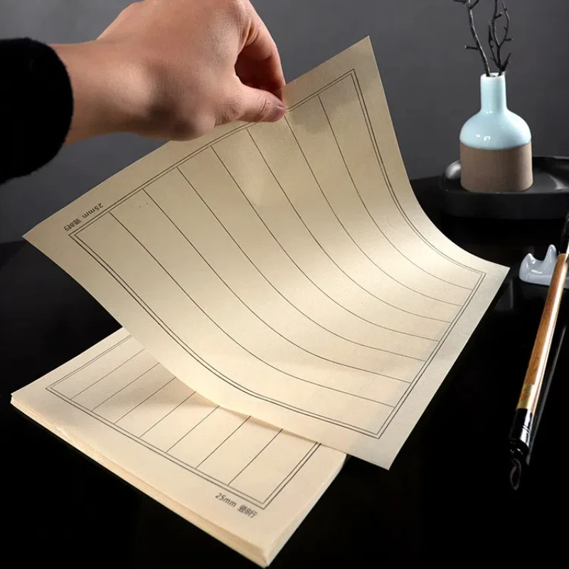 pinceau en papier xuan pour l'écriture antique, papier de riz à moitié mûr, petite jetée régulière, calligraphie de style chinois, pratique nous mêmes pinceau en papier xuan pour l'écriture antique, papier de riz à moitié mûr, petite jetée régulière, calligraphie de style chinois, pratique nous mêmes