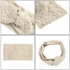 turban large en coton perlé pour femmes, bandeau de sauna, coiffe enveloppante, document solide, accessoires pour cheveux, filles, automne
