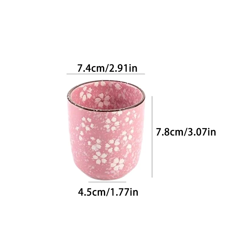 tasse sakura faite à la main, tasse à thé de style zen, yunomi en céramique japonaise avec fleur de cerisier tasse sakura faite à la main, tasse à thé de style zen, yunomi en céramique japonaise avec fleur de cerisier