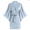 robes de salon de coiffure pour clients, cape de coupe de cheveux, style kimono, noir, coiffure
