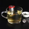 service à thé fonctionnel durable avec compartiment, passoire à thé à la mode, infuseur à thé en cuir chevelu, assiette à thé