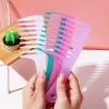 grand peigne à cheveux bouclés à dents larges pour femmes, peigne à cheveux lisses, sans nœud, peigne de coiffure épais, outils de coiffure