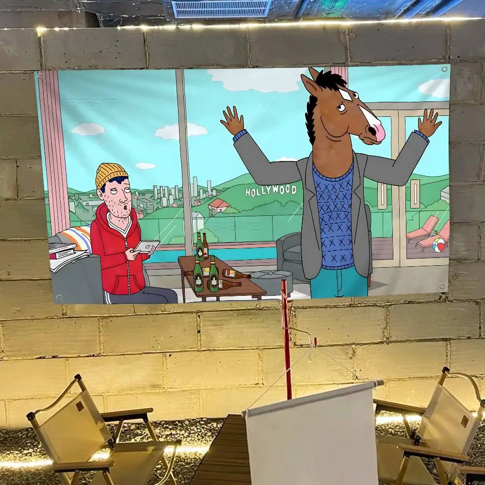 bojack horseman bannière art impression drapeau mural japonais anime tenture murale décor à la maison bojack horseman bannière art impression drapeau mural japonais anime tenture murale décor à la maison
