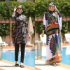 Burkini maillots de bains musulmans maillot bain femme hijab femme musulman Burkini – couverture modeste pour les musulmanes, pour les maillots de bain, pour les femmes, hijab islamique à manches longues, avec jupe