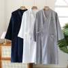 robe kimono japonaise pour hommes, en gaze de coton, jacquard, vêtements de maison amples, respirant, ample, vêtements de nuit pour hommes, printemps automne