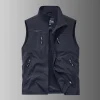 Nouvelle veste à capuche de mode automne-hiver, veste d’extérieur à col montant pour hommes fonctionnelle multi-poches imperméable et à séchage rapide Nouvelle veste à capuche de mode automne-hiver, veste d’extérieur à col montant pour hommes fonctionnelle multi-poches imperméable et à séchage rapide