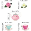 bannière de décoration pour fête de thé, papier pré fixé, standard vintage, théière de jardin, fille rosa, fête d'investissement, patients, douche, anniversaire, fournitures