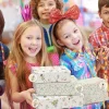 papier d'emballage rose enchanté pour enfants, nickel é de terre de calcul, cadeau rond, fournitures de fête d'anniversaire, baby shower, enfants garçons et filles, 12 pièces