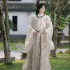 Hanfu – Robe à col rond avec impression de calligraphie traditionnelle originale, dynastie des chansons, teinture, costume d’événement de carnaval, Cosplay sur scène Hanfu – Robe à col rond avec impression de calligraphie traditionnelle originale, dynastie des chansons, teinture, costume d’événement de carnaval, Cosplay sur scène