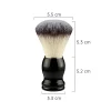 brosse de rasage de barbe avec manche en bois, pinceaux de maquillage, poils, salon de coiffure, rasage en mousse regina, livres qualifiée aux pour hommes, outil de barbier, 1pc