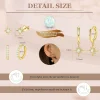 bobisty 3 paires de boucles d'oreilles créoles pour femmes plaquées or balancent cerceau boucles d'oreilles piles boucles d'oreilles délicates cartilage piercing bijoux
