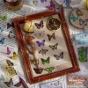journamm 40 pièces/paquet papillon série autocollants art collage indésirable journal bricolage scrapbooking pet étanche artisanat esthétique autocollants