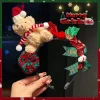 bandeaux de sauna de noël pour filles, accessoires pour cheveux d'ours, robe de vacances mignonne, équipement de sauna super mignon, bijoux en épingle à cheveux pour filles