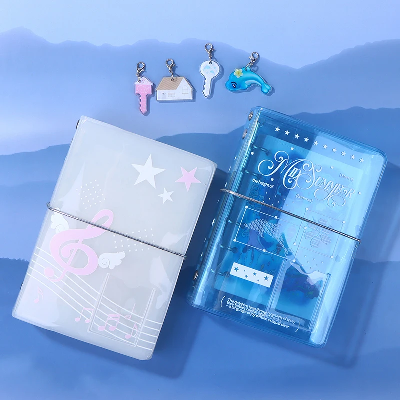 nouveau cahier de pages diviseurs, classeur bleu océan d'été a7, organisateur de couverture en pvc à trois volets, planificateur rafraîchissant avec accessoire de charme nouveau cahier de pages diviseurs, classeur bleu océan d'été a7, organisateur de couverture en pvc à trois volets, planificateur rafraîchissant avec accessoire de charme