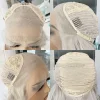 perruque lace front wig synthétique ondulée blanche, 13x4, longue, sans colle, usage quotidien, perruques de cosplay résistantes à la chaleur pour femmes