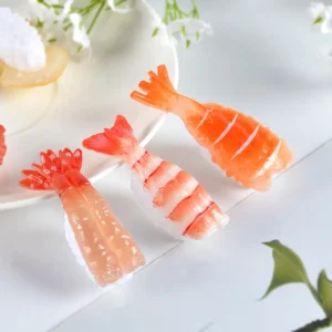 Faux Sushi japonais, nourriture, saumon, Cuisine, riz, boule artificielle, crevettes, modèle de Simulation, ornements de décoration pour la maison Faux Sushi japonais, nourriture, saumon, Cuisine, riz, boule artificielle, crevettes, modèle de Simulation, ornements de décoration pour la maison