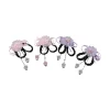 pince à cheveux avec pompon floral pour femme, pince à cheveux avec nœud papillon, perruque tressée, couvre chef, épingle à cheveux de style ancien, accessoires pour cheveux pour femmes