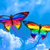 nouveau cerf volant papillon coloré facile à voler, beau cerf volant de direction papillon pour enfants, longue queue, bon volant, cerf volant 3d de jardin