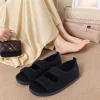 sandales pour diabétiques, crochet et boucle réglables, sandales de marche d'été, pieds larges, chaussures gonflées pour personnes âgées, gonflement des pieds sensibles