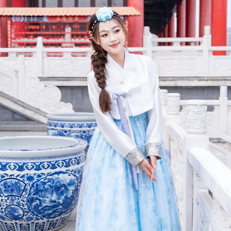 hanbok coréen costume traditionnel pour femmes élégant luxe hanbok robe princesse cosplay anicent rétro longue robe fête de mariage hanbok coréen costume traditionnel pour femmes élégant luxe hanbok robe princesse cosplay anicent rétro longue robe fête de mariage