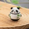 poupée panda en céramique japonaise, artisanat, gobelet, jouet porte bonheur, ornement de fortune, paysage, décor de bureau et de maison