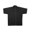 miyake veste plissée hommes cardigan japonais 2025 printemps et été nouveau plissé hommes ample grands yards veste cent hauts amples
