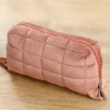 sacs cosmétiques japonais en coton matelassé pour femmes, poudres de maquillage, forme d'oreiller, sac de rangement souple, multifonction, trousse de toilette de voyage en fourrure