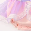 raiponce robe de princesse violette pour bébé fille, combinaison avec nœud, robes de mariée 1er anniversaire, vêtements pour enfants, costume de noël