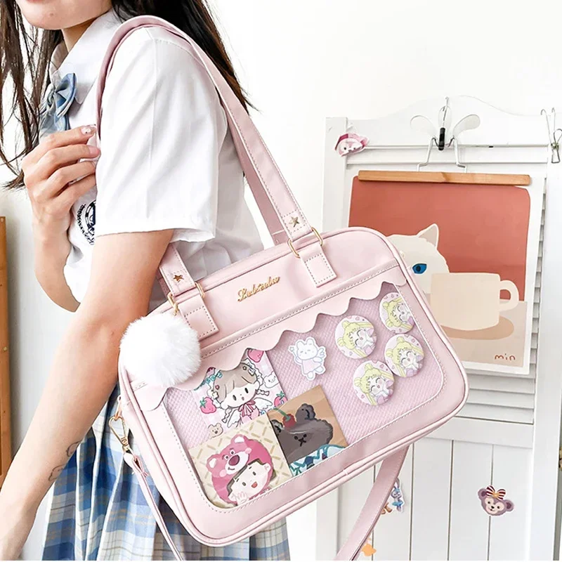 sac à bandoulière japonais kawaii pour femmes en cuir pu itabag sac transparent jk sac fourre tout sacs à main preppy ita sacs à main et sacs à main sac à bandoulière japonais kawaii pour femmes en cuir pu itabag sac transparent jk sac fourre tout sacs à main preppy ita sacs à main et sacs à main