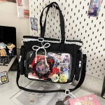 Sac à bandoulière Transparent de Style japonais, joli sac Ita décontracté texturé couleur bonbon pour filles, sacs de rangement légers à bandoulière Sac à bandoulière Transparent de Style japonais, joli sac Ita décontracté texturé couleur bonbon pour filles, sacs de rangement légers à bandoulière