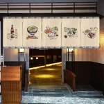 Tête de porte demi-rideau Noren japonais, Cuisine Izakaya Sashimi fruits de mer, décor de Restaurant, rideaux courts, cloison de Cuisine Tête de porte demi-rideau Noren japonais, Cuisine Izakaya Sashimi fruits de mer, décor de Restaurant, rideaux courts, cloison de Cuisine