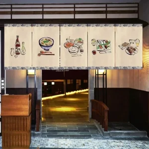 Tête de porte demi-rideau Noren japonais, Cuisine Izakaya Sashimi fruits de mer, décor de Restaurant, rideaux courts, cloison de Cuisine