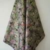 tissu jacquard à fleurs en soie dorée, 1 mètre, à la mode, pour robe, jupe, sac, tissu à coudre décoratif