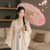 parapluie pratique en papier à l'huile de bambou, style chinois, fait à la main, parapluie de danse ancienne, costume classique imperméable, costumes de parasol