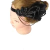 accessoires de bandeau en cristal, accessoires de cheveux de fête de mascarade, bandeau de style coréen, couvre chef en plumes, cheveux à paillettes