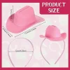 chapeau de cowboy, bandeau de sauna, accessoires pour cheveux, vêtements de sauna, cerceau de fête, outils de coiffure, bandeau de festival